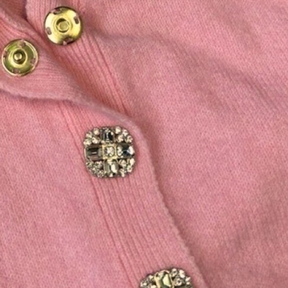 CeCe Crystal Embellished Two-Way Pink Snuggly Soft Knit Cardigan Sweater Sz XS - Picture 15 of 15